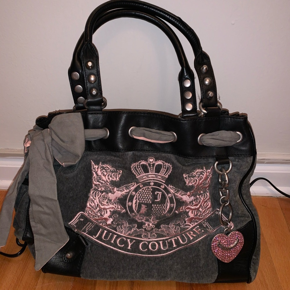Pink and gray juicy couture bag